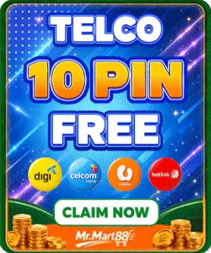 Telco 10 PIN free banner with Malaysian mobile network logos