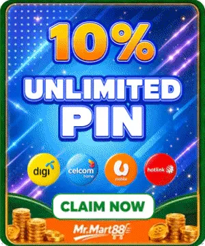 10% unlimited PIN banner with Digi, Celcom, U Mobile and Hotlink logos