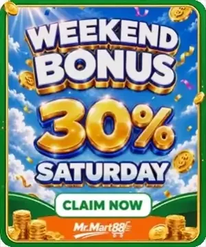 Weekend Bonus 30% Saturday banner